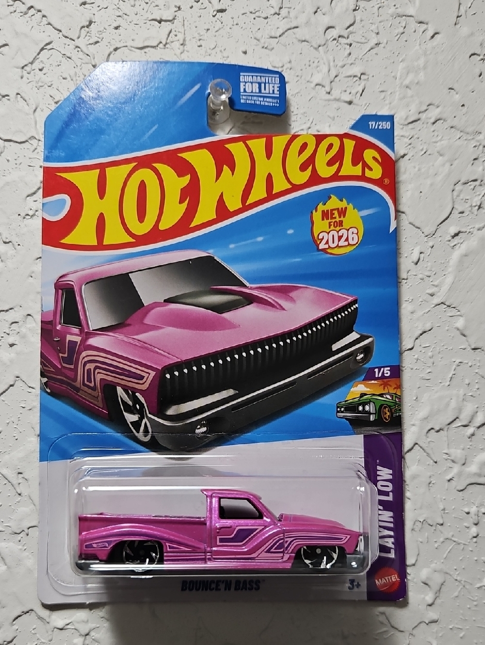 Hot Wheels Pink Bounce 'N Bass Die-Cast Toy Truck